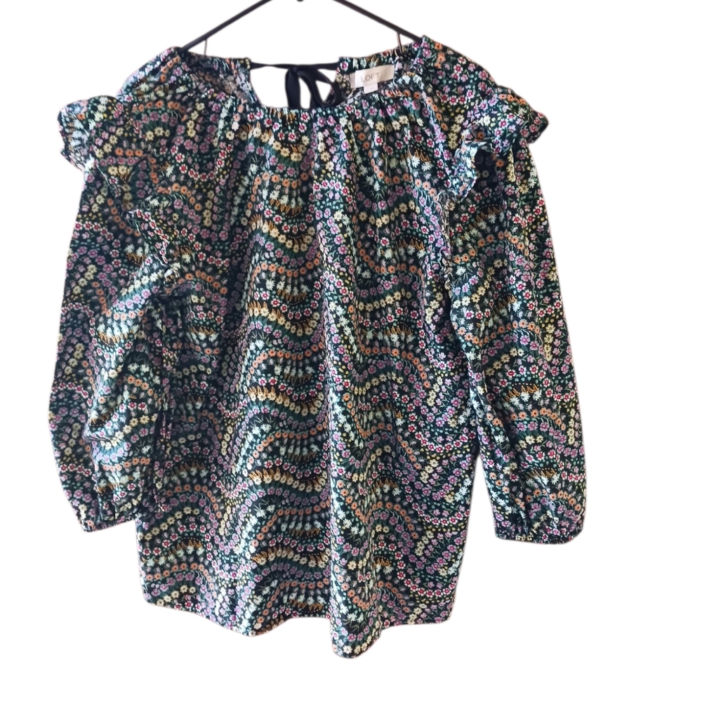 LOFT Floral Off-Shoulder Blouse